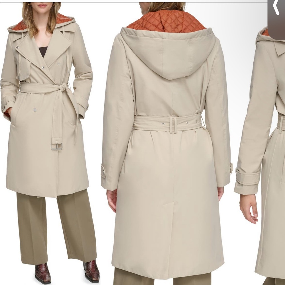 Andrew Marc Water Resistant Belted Trench Coat